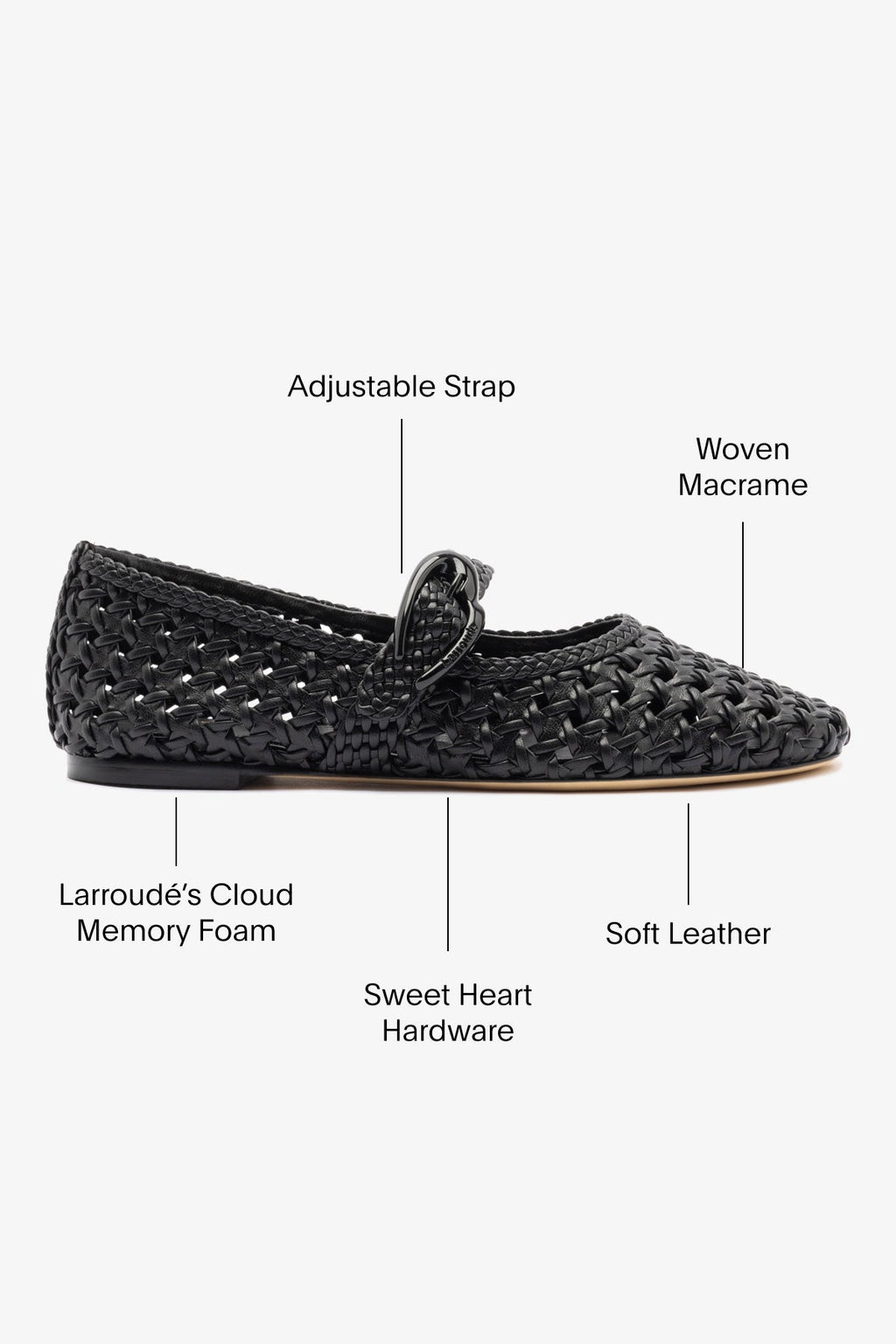 Verona New Macrame In Black Leather